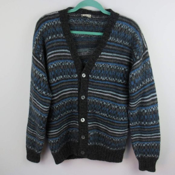 La Bamba Sweaters - La Bamba 100% Alpaca Handmade Chunky Knit Cardigan Sweater sz M